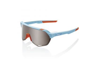 Ochelari 100% Soft Tact Two Tone cu lentile oglinda, albastru/portocaliu/argintiu