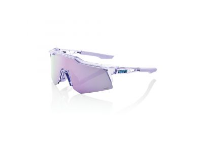 100% SPEEDCRAFT XS HiPER Lavender glasses with mirror glasses transparent / purple