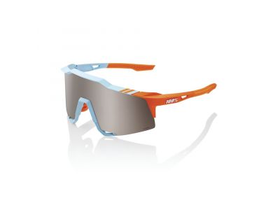100% SPEEDCRAFT HiPER Silver Mirror okuliare s fotochromatickými sklami, modrá/oranžová/strieborná