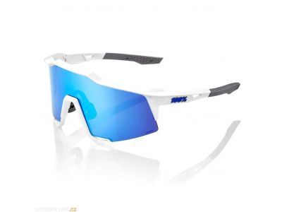 100% SPEEDCRAFT HiPER Blue Multilayer okuliare, matná biela/modrá