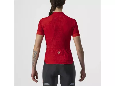 Damska koszulka rowerowa Castelli PROMESA JACQUARD w kolorze czerwonym