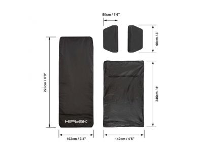 Covoraș de protecție Hiplok Rideshield 2700x1020 mm, negru