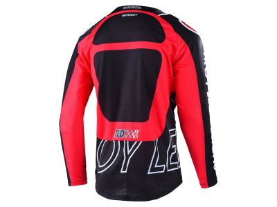 Tricou Troy Lee Designs Sprint Drop, negru și roșu