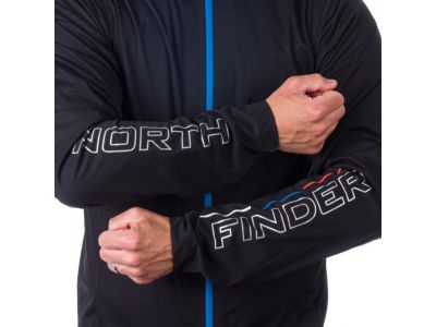 Kurtka na rower elektryczny Northfinder JAIR, czarno-niebieska