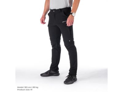 Northfinder HUDSON odzipsovateľné nohavice 2v1, čierna