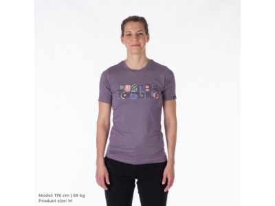 Northfinder MINNIE dámske tričko, purplemelange