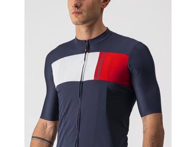 Koszulka rowerowa Castelli PROLOGO 7, ciemnoniebieski/szary/czerwony