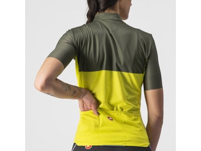Castelli VELOCISSIMA Damentrikot, sulphur/military green