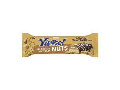 Nutrend WDE - YIPPIE NUTS bar, 45 g, caramel + pealockring butter
