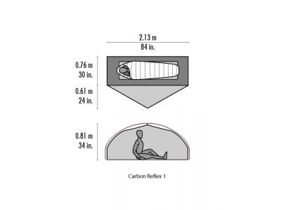 MSR CARBON REFLEX 1 Green tent for 1 person, green/red 