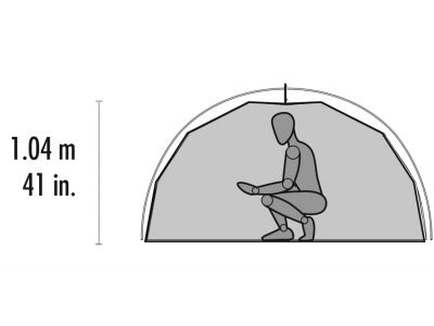 MSR ELIXIR 3 tent for 3 people, grey/red