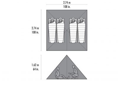 MSR FRONT RANGE BUG/FLOOR INSERT vnútorný stan pre prístrešok