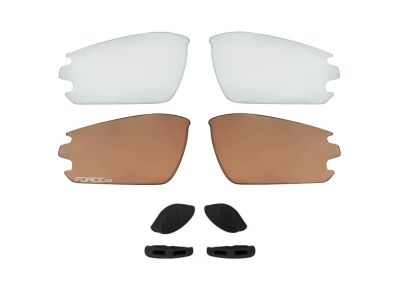 FORCE Calibre okuliare, biela/čierne zrkadlové sklá