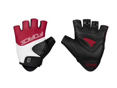FORCE Rab 2 Handschuhe, schwarz/rot/weiß