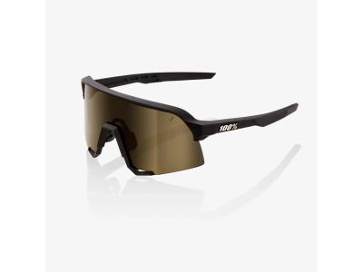 100% S3 glasses, Soft Tact Black/Soft Gold Mirror
