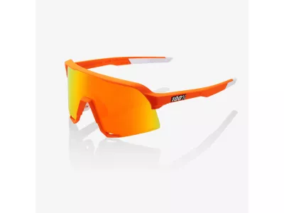 100% S3 Brille, Soft Tact HiPER Neon Orange/Red Multilayer