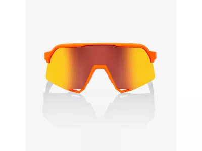 100% S3 glasses, Soft Tact HiPER neon orange/red multilayer