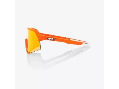 100% S3 glasses, Soft Tact HiPER neon orange/red multilayer
