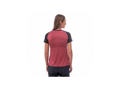 Koszulka rowerowa damska Sensor Charger, różowo-czarna