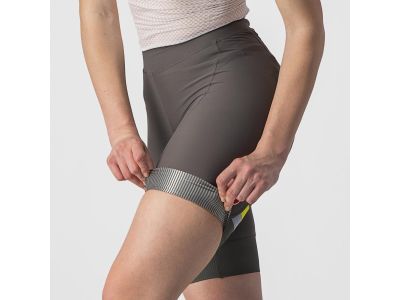 Castelli PRIMA Damenhose ohne Träger, Waldgrau/Gelb