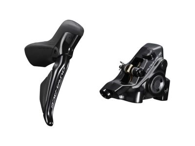 Shimano Dura Ace Di2 ST-R9270/BR-R9270 Dual Control right shift lever/hydr. brake, 12-speed, Flat Mount, 1700 mm tube + pads L05A