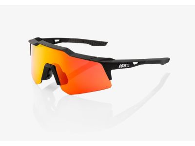 100% Speedcraft SL cyklistické brýle Soft Tact Black/HiPER Red Multilayer Mirror Lens