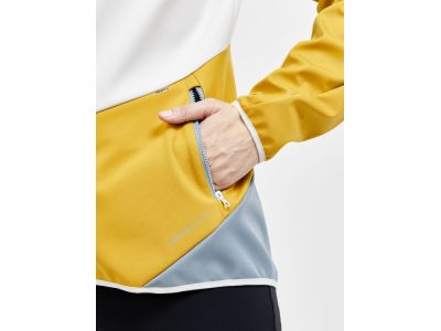 CRAFT CORE Glide női kabát, szürke/sárga