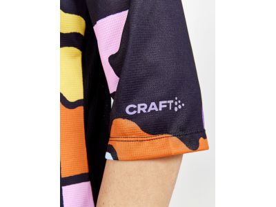 Damska koszulka rowerowa Craft CORE Offroad w kolorze żółto-fioletowym