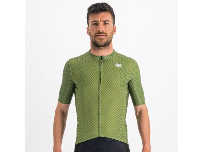 Sportful Checkmate jersey, yellow-green/blue
