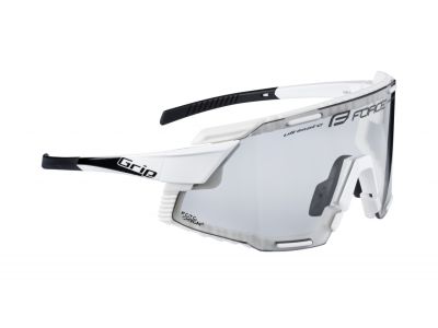 FORCE Grip Brille weiß, photochrome Gläser
