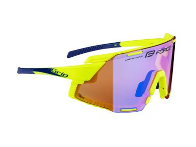 Okulary FORCE Grip, fluorescencyjne, fioletowe szkło kontrastowe