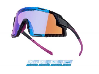 Force Grip brýle, černá/růžová, fialové kontrastní sklo