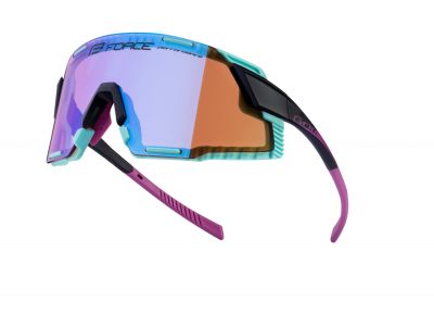 Okulary FORCE Grip, czarno-różowe, fioletowe szkło kontrastowe