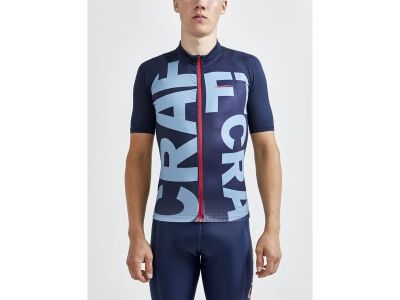 Koszulka rowerowa CRAFT ADV Endur Graphic, ciemnoniebieska/jasnoniebieska