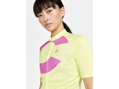 Koszulka rowerowa damska CRAFT CORE Endur Logo, żółta