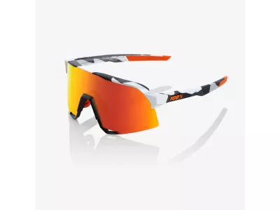 100% S3 szemüveg, Soft Tact szürke Camo/HiPER® Red többrétegű tükör