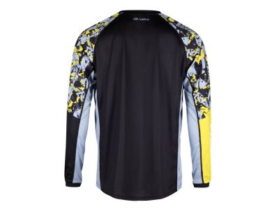 Koszulka rowerowa FORCE Reckless, czarno-żółto-szara