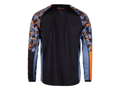 FORCE Reckless koszulka rowerowa, czarna/pomarańczowa