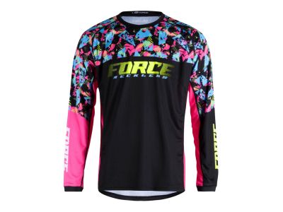 FORCE Reckless jersey, black/pink/fluo