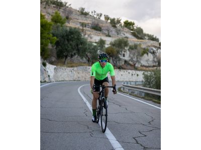 Koszulka rowerowa Santini Colore Puro, fluor zielony