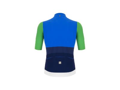 Koszulka rowerowa Santini Redux Istinto, królewski niebieski / zielony