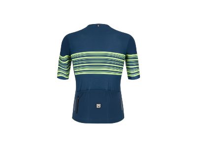 Koszulka rowerowa Santini Tono Profilo, fluor zielony/niebieski