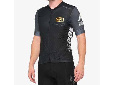 Koszulka rowerowa 100% Exceeda Jersey, kolor czarna/węgiel