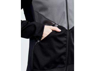CRAFT Glide Hood Damenjacke, schwarz/grau