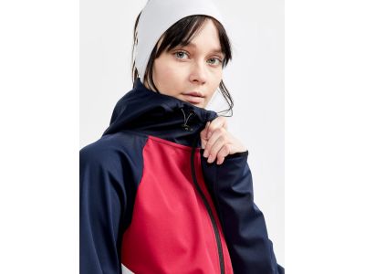 CRAFT Glide Hood dámská bunda, námořnická modrá/růžová