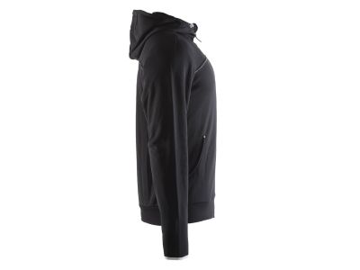CRAFT Freizeit-Sweatshirt mit durchgehendem Reißverschluss, schwarz