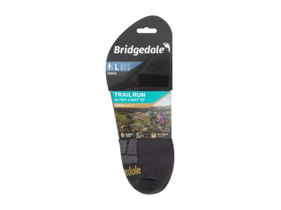 Bridgedale Trail Run UL T2 MS 3/4 CREW socks, gunmetal