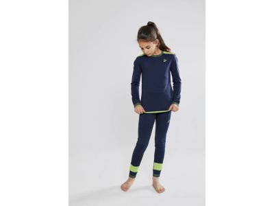 Craft Fuseknit Comfort juniorské spodky, tmavomodrá/zelená