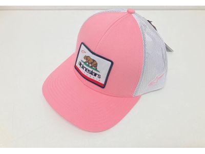 Damska czapka z daszkiem Alpinestars Cali 2.0 w kolorze różowo-białym