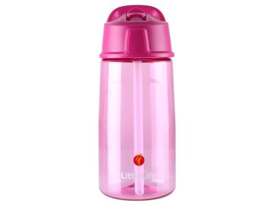 LittleLife Flip-Top dětská láhev, 550 ml, růžová